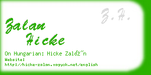 zalan hicke business card